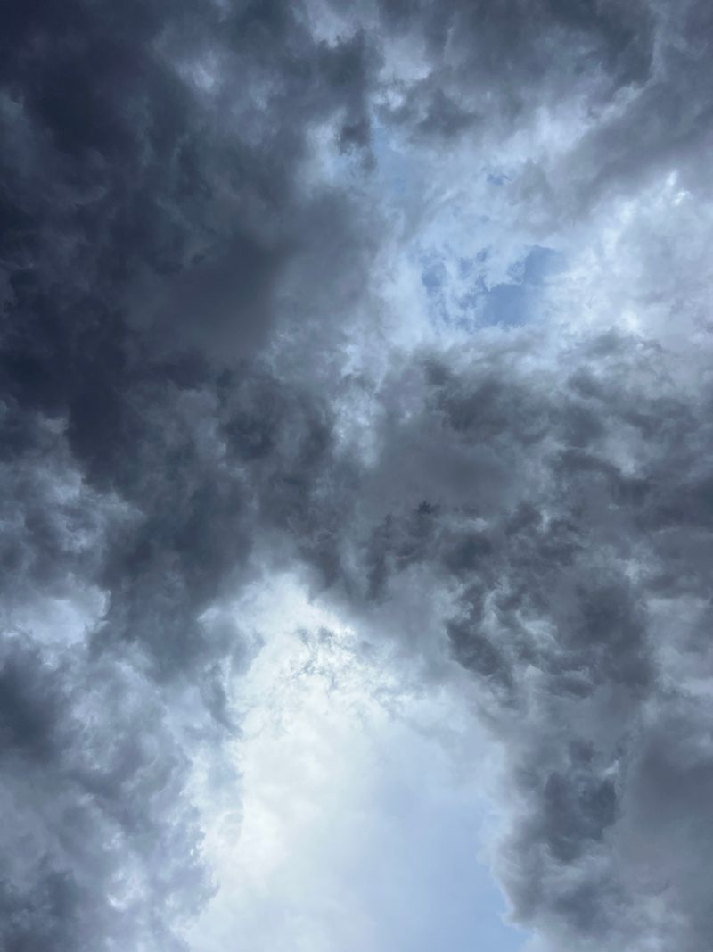 Wind-swept storm clouds