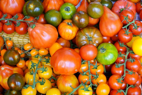 Tomatoes on a Food Market 