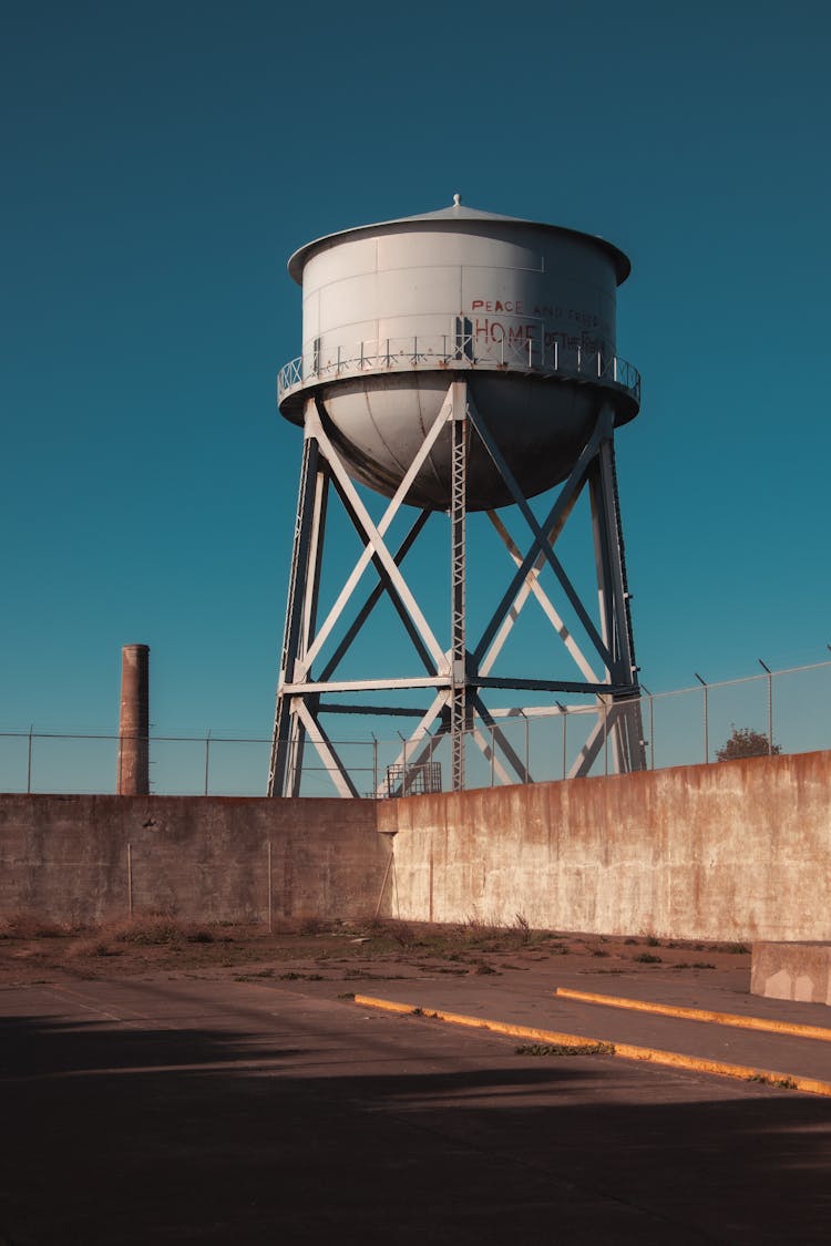 Water Tower In Suburban Area