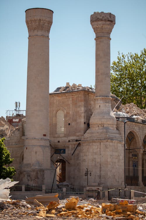 Destroyed Mosqu in Malatya after Earthquake