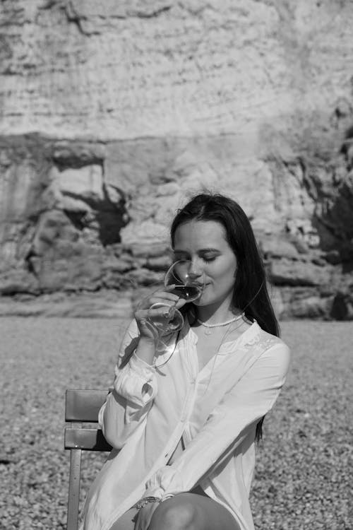 A Woman Drinking Wine