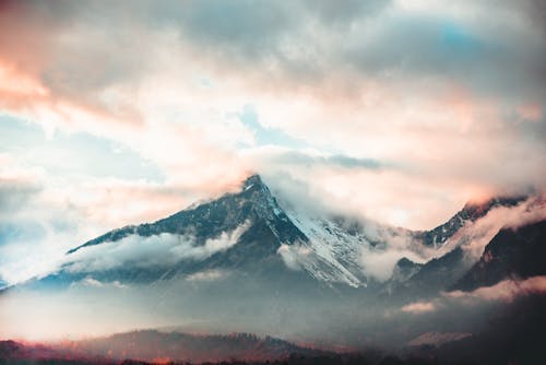 Free Mountain Surrounded With Fog Stock Photo