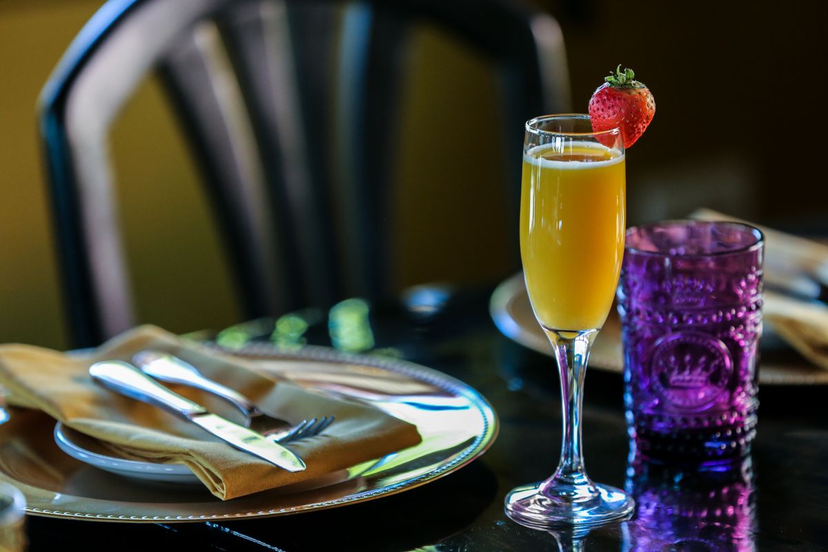 Champagne breakfast spread
