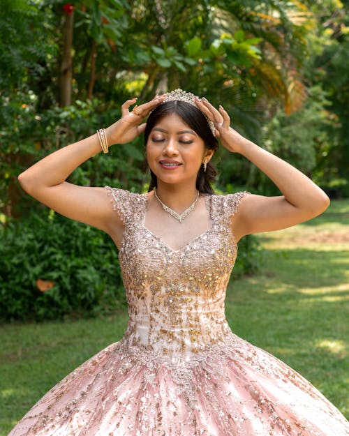 Woman in Dress and Crown