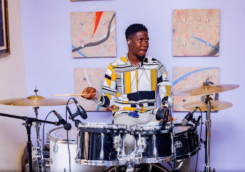 A Person Playing Drums