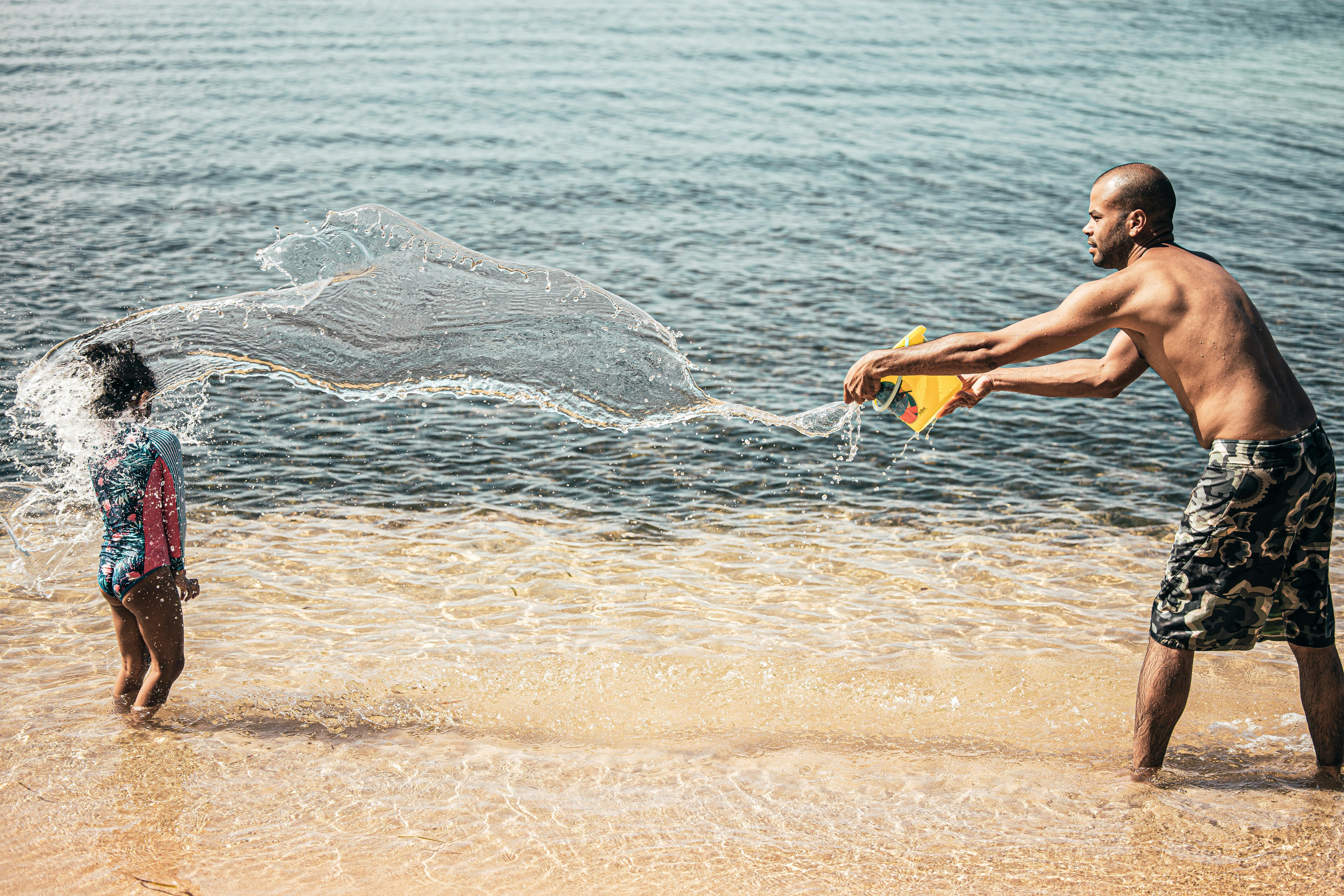 A family enjoying a beach in Vieques, Puerto Rico - best tropical vacations​