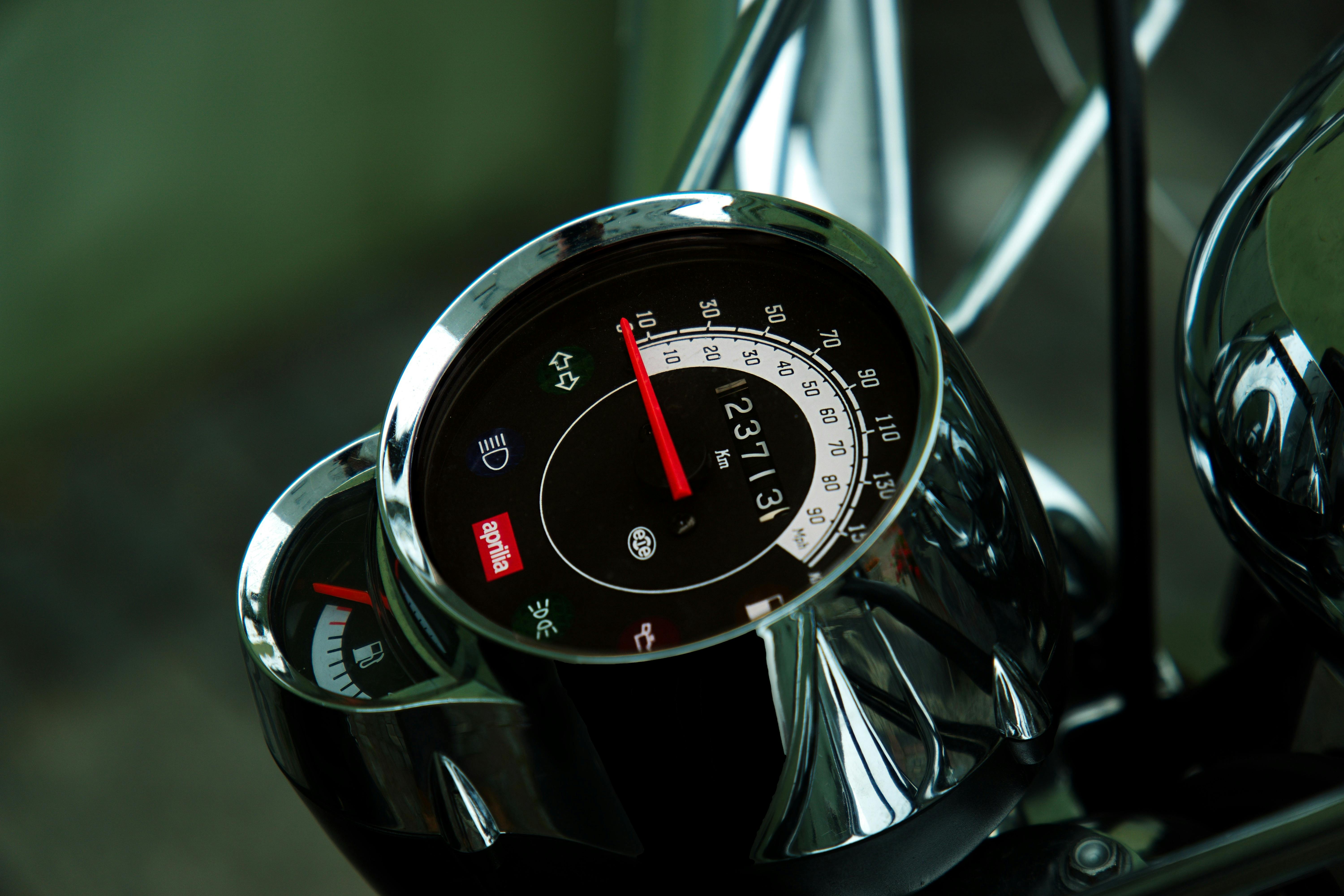 close up of a speedometer