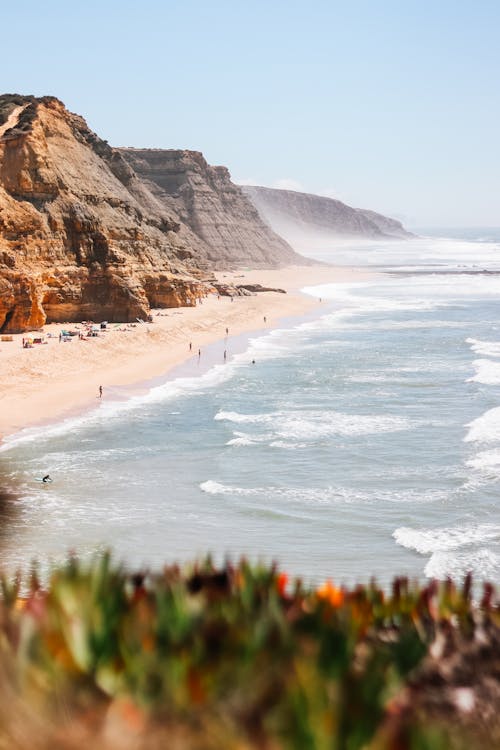Rocky Cliffs on Sea Coast in Portugal