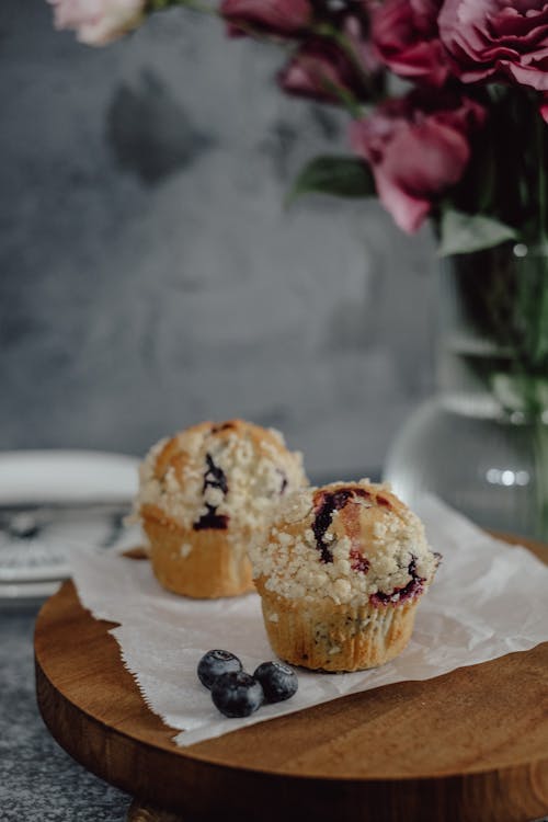 Ready-to-Eat Muffins with Bilberries