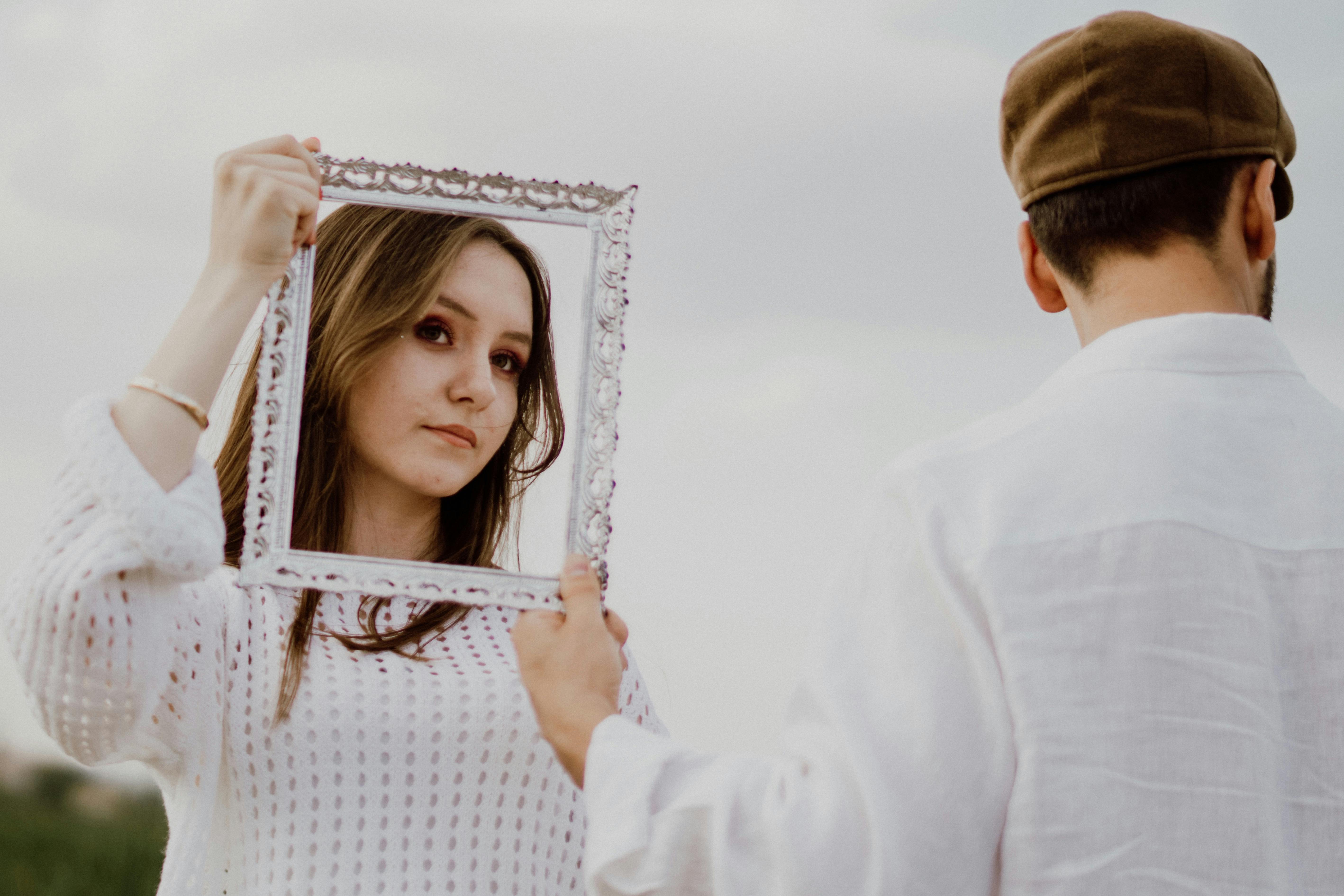 Woman Face in Frame · Free Stock Photo