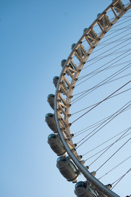 Ain Dubai Ferris Wheel against Clear Blue Sky, Dubai, United Arab Emirates