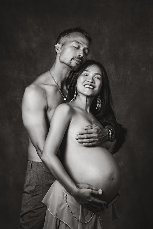 Free Portrait of an Embracing Couple  Stock Photo