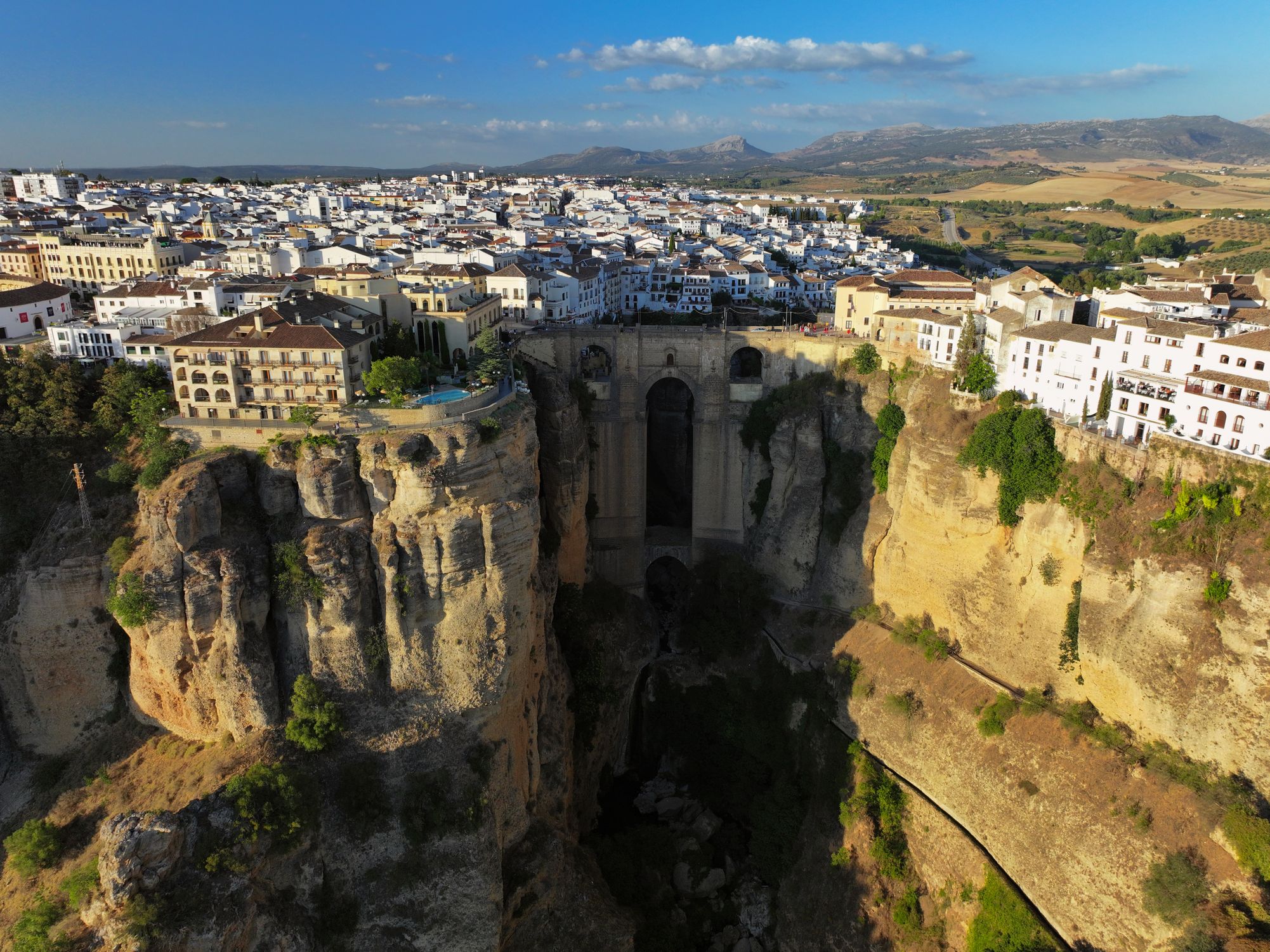 George In Ronda Spain 18th-century Arch Bridge Across the El Tajo Gorge in Ronda Spain · Free ...