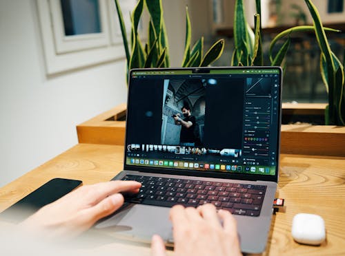 Man Working on Laptop