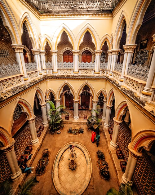 Interior of the Bangalore Palace in Bangalore, Karnataka, India
