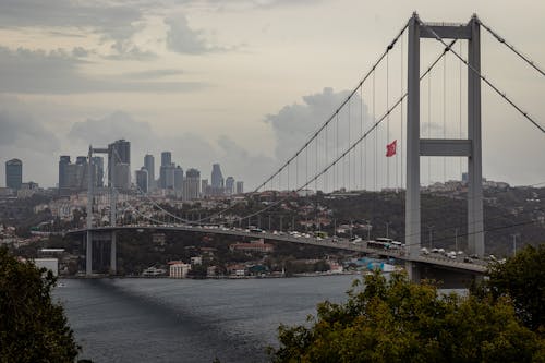 Foto stok gratis awan, bendera negara, bendera turkiye