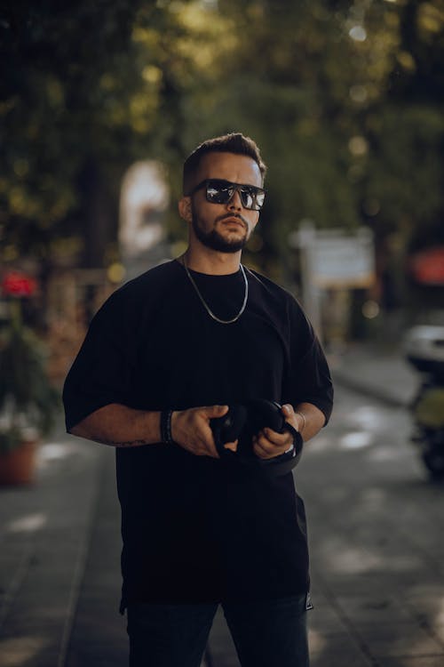 Man in Black Clothes and Sunglasse