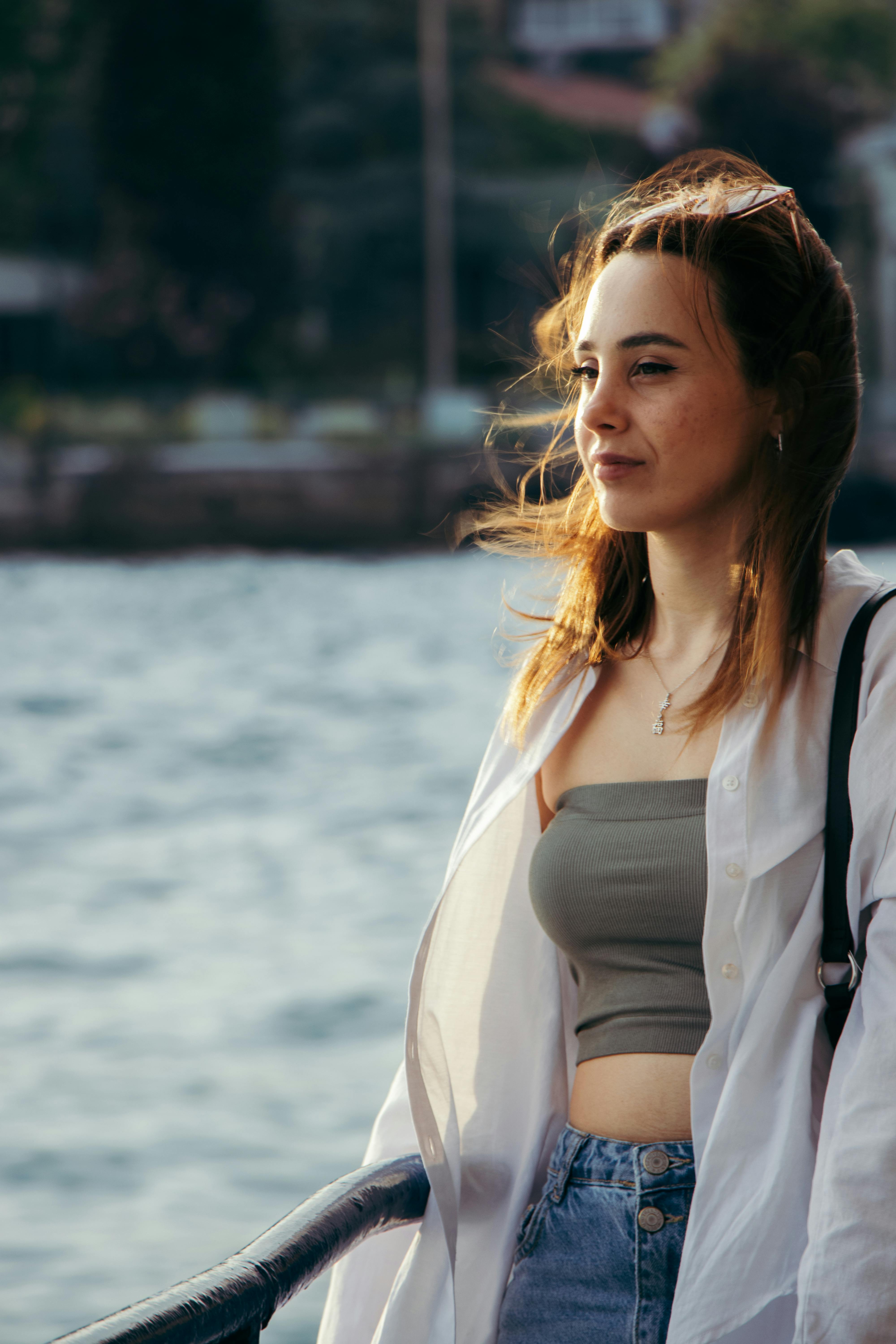 Woman in White Shirt · Free Stock Photo