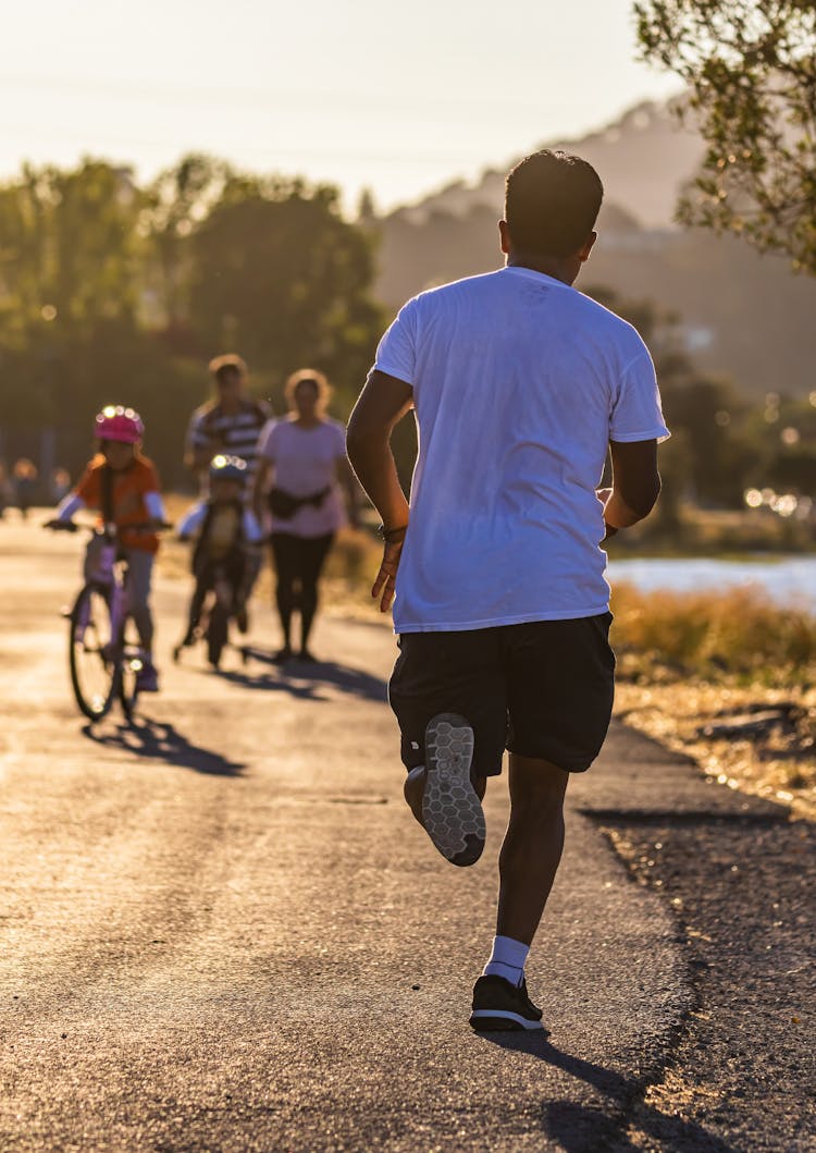 Man Jogging At Sunrise