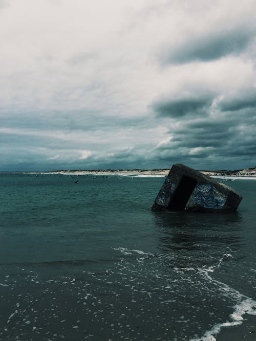 Free stock photo of blue, bretagne, bunker