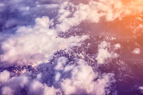 Imagine de stoc gratuită din aereal, apus, cer cu nori