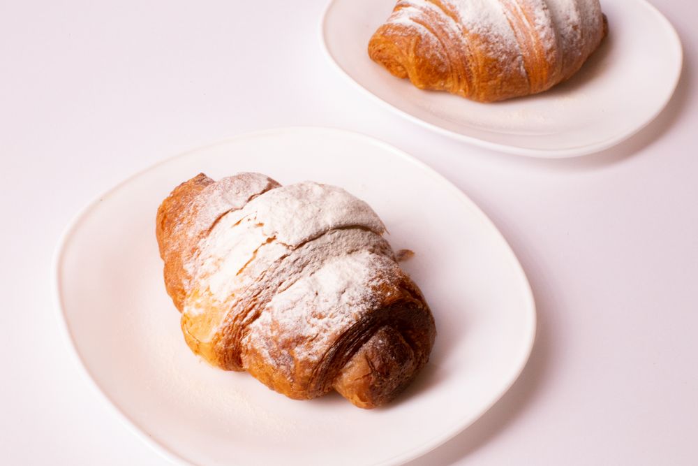 Pastries served on plates