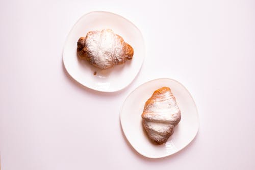 Free Two Pastries On A Plate Stock Photo