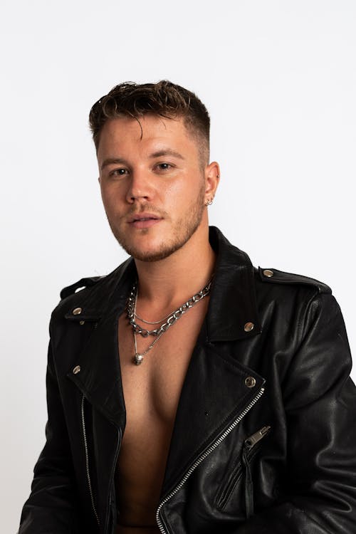 Portrait of Man in Leather Jacket