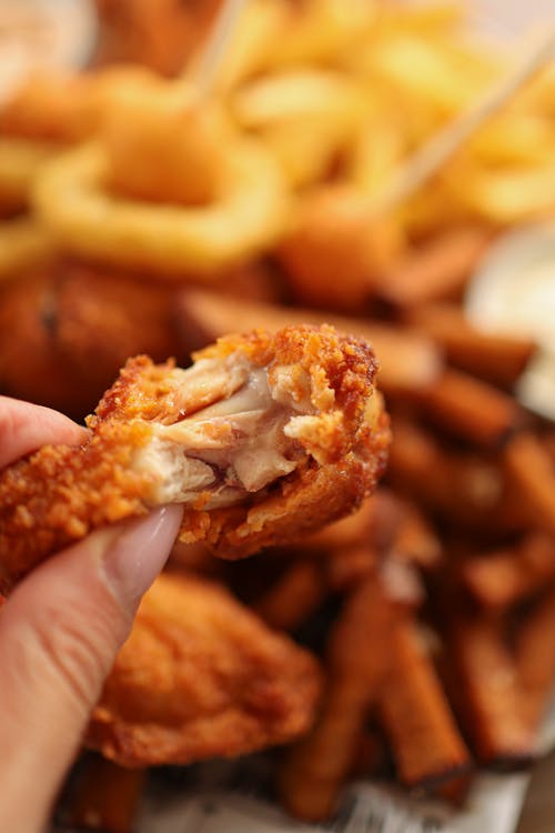 Fotos de stock gratuitas de alita de pollo, comida callejera, de cerca