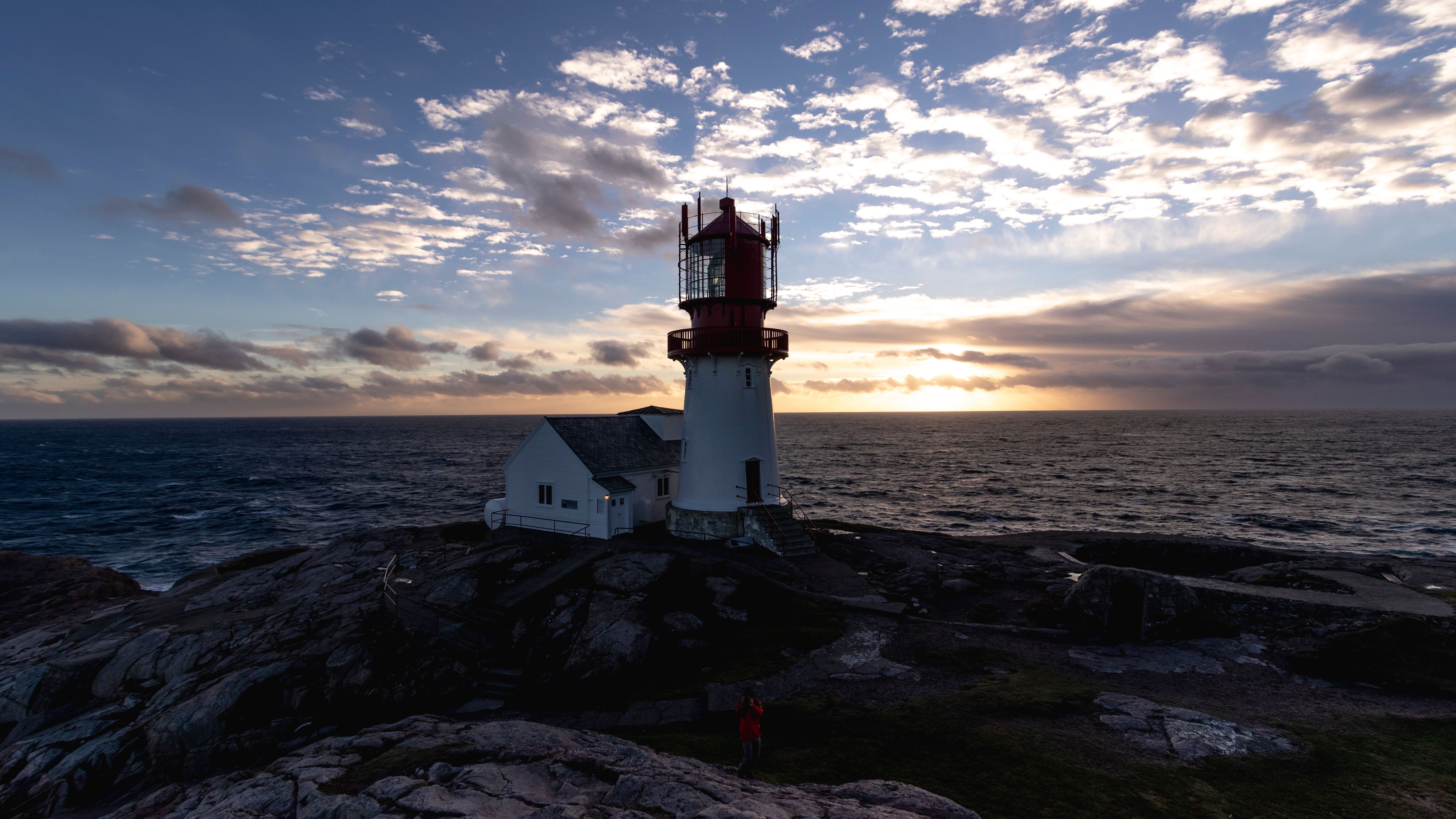 Lindesnes Lighthouse by Sea · Free Stock Photo