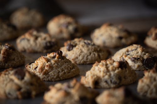 Photographie De Mise Au Point Sélective De Biscuits Au Chocolat