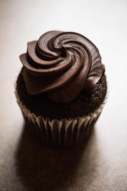 Foto De Primer Plano De Cupcake De Chocolate