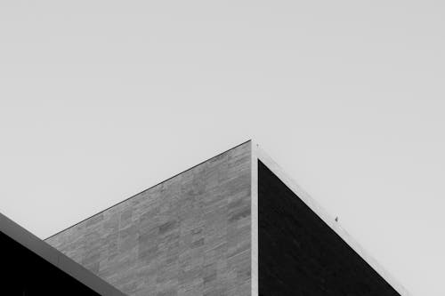 Corner of Building in Black and White