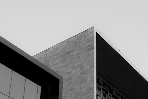 Building Corner in Black and White