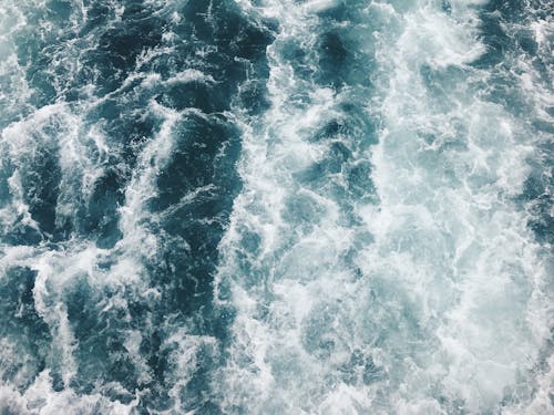 Бесплатное стоковое фото с вид сверху, вода, волны