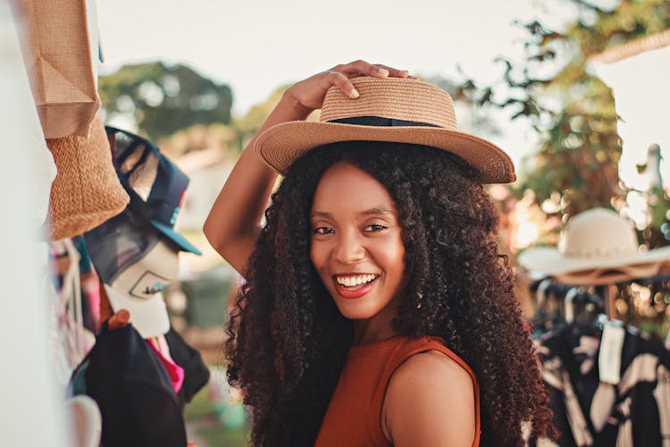 Smiling Woman In Hat