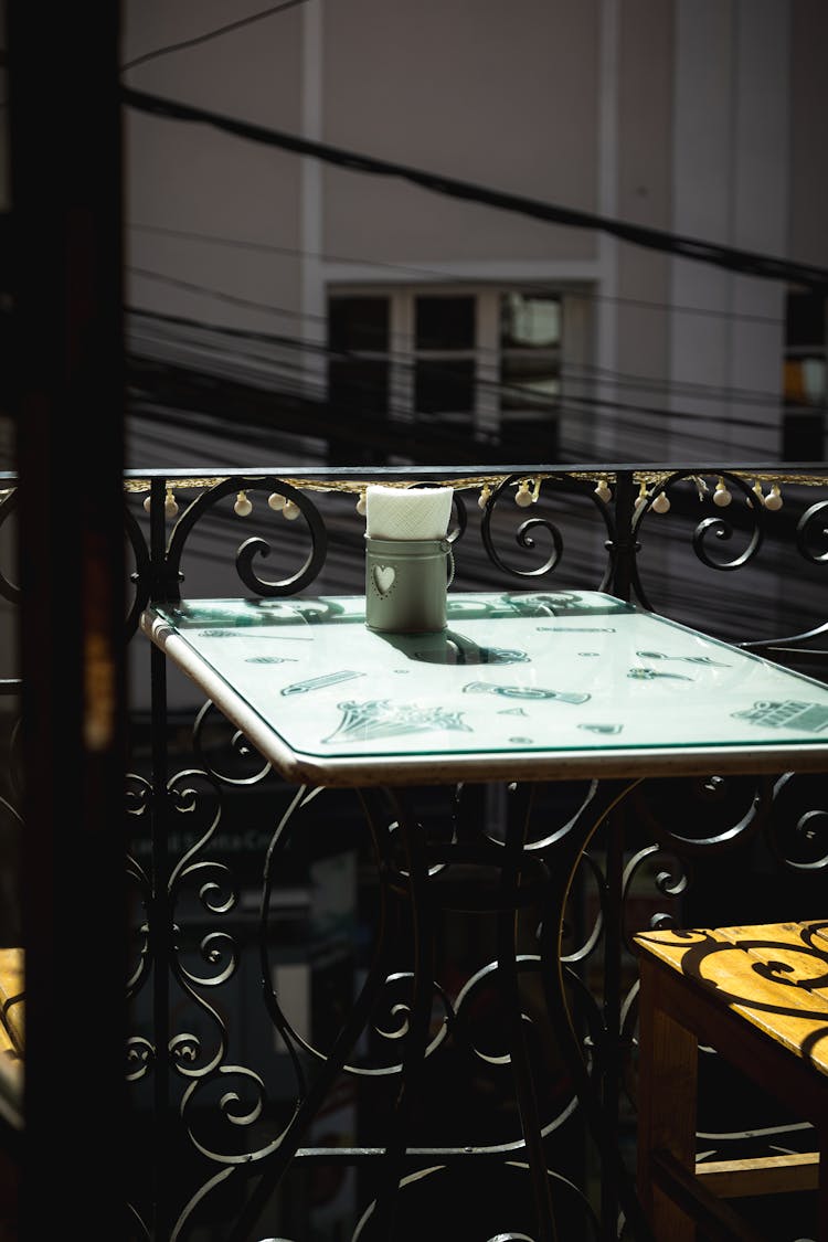 A Table On A Balcony