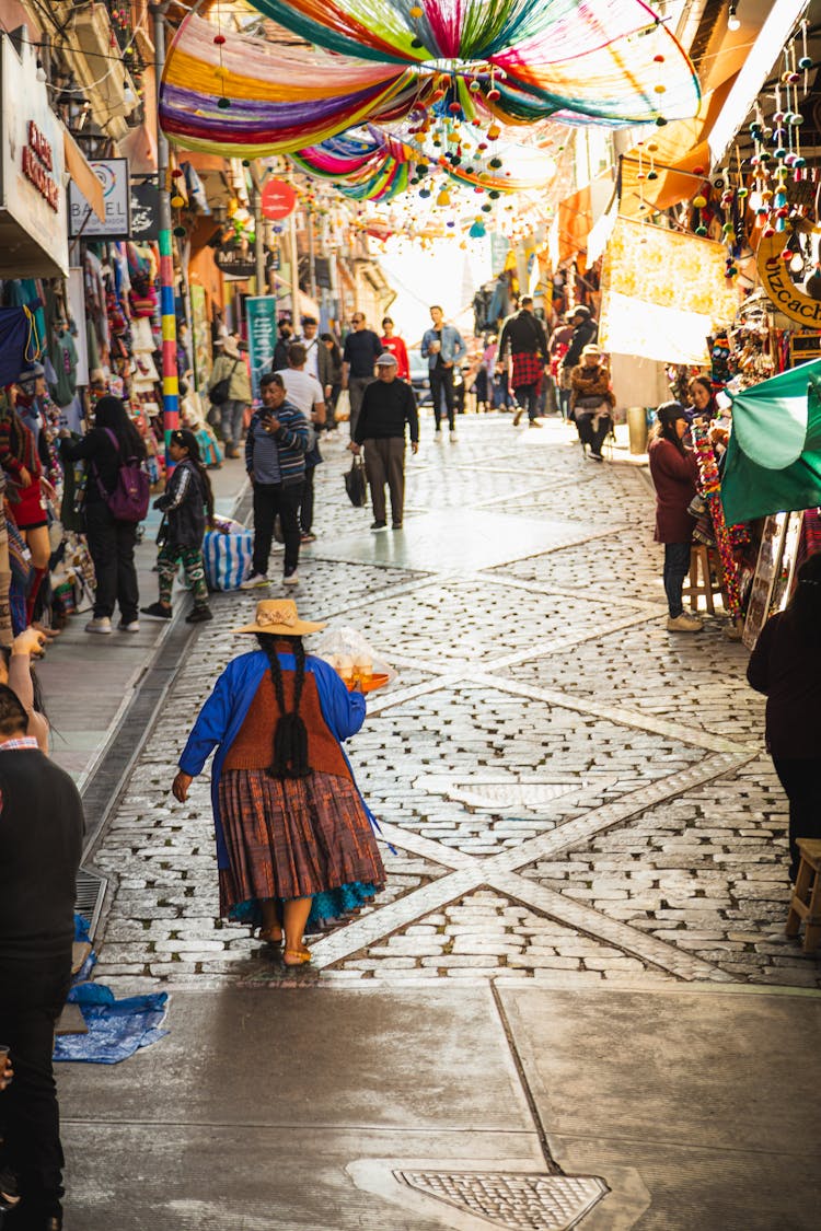 Colorful Crowded Street