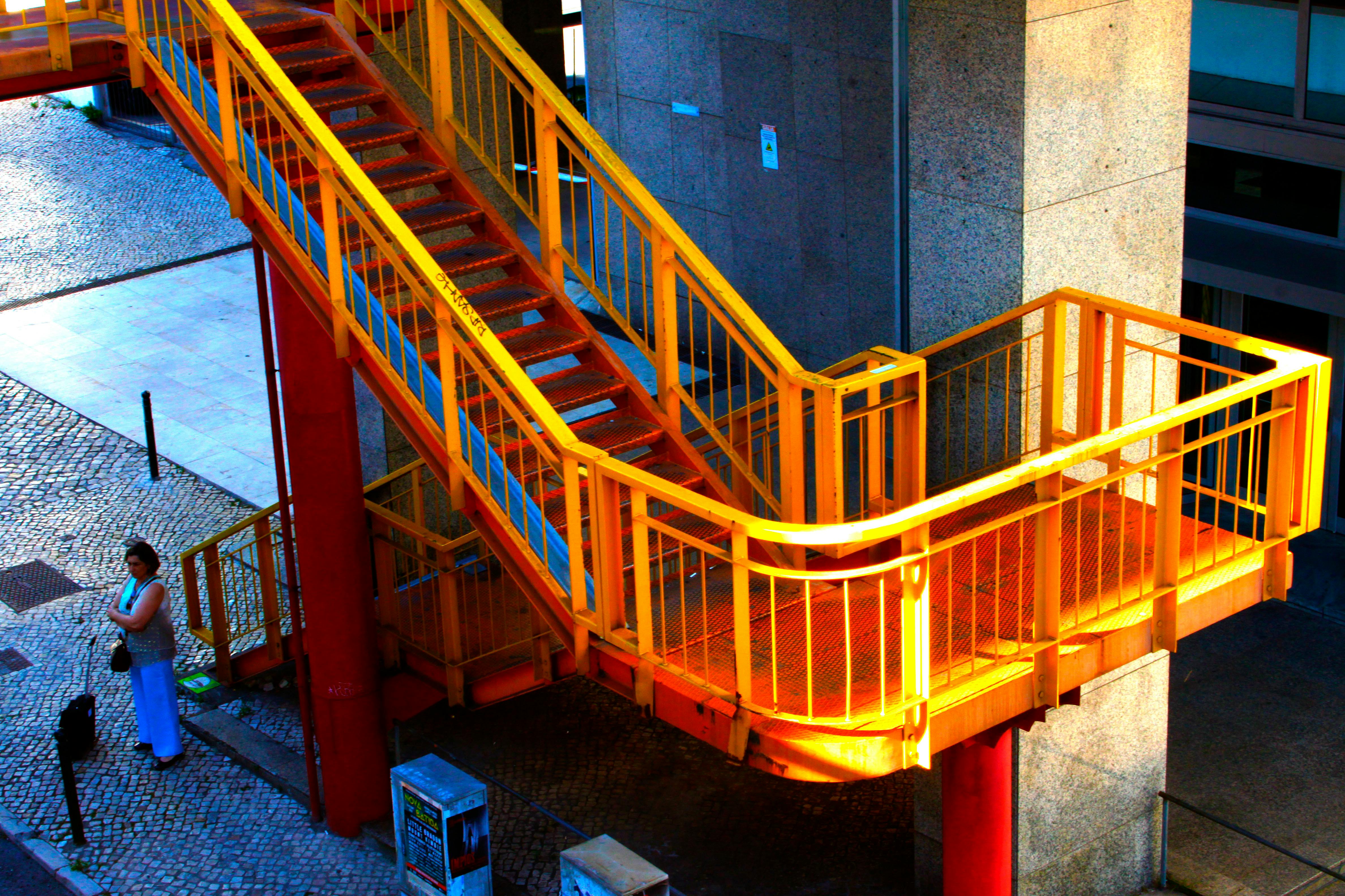 Free stock photo of Lisbon, red, stairs