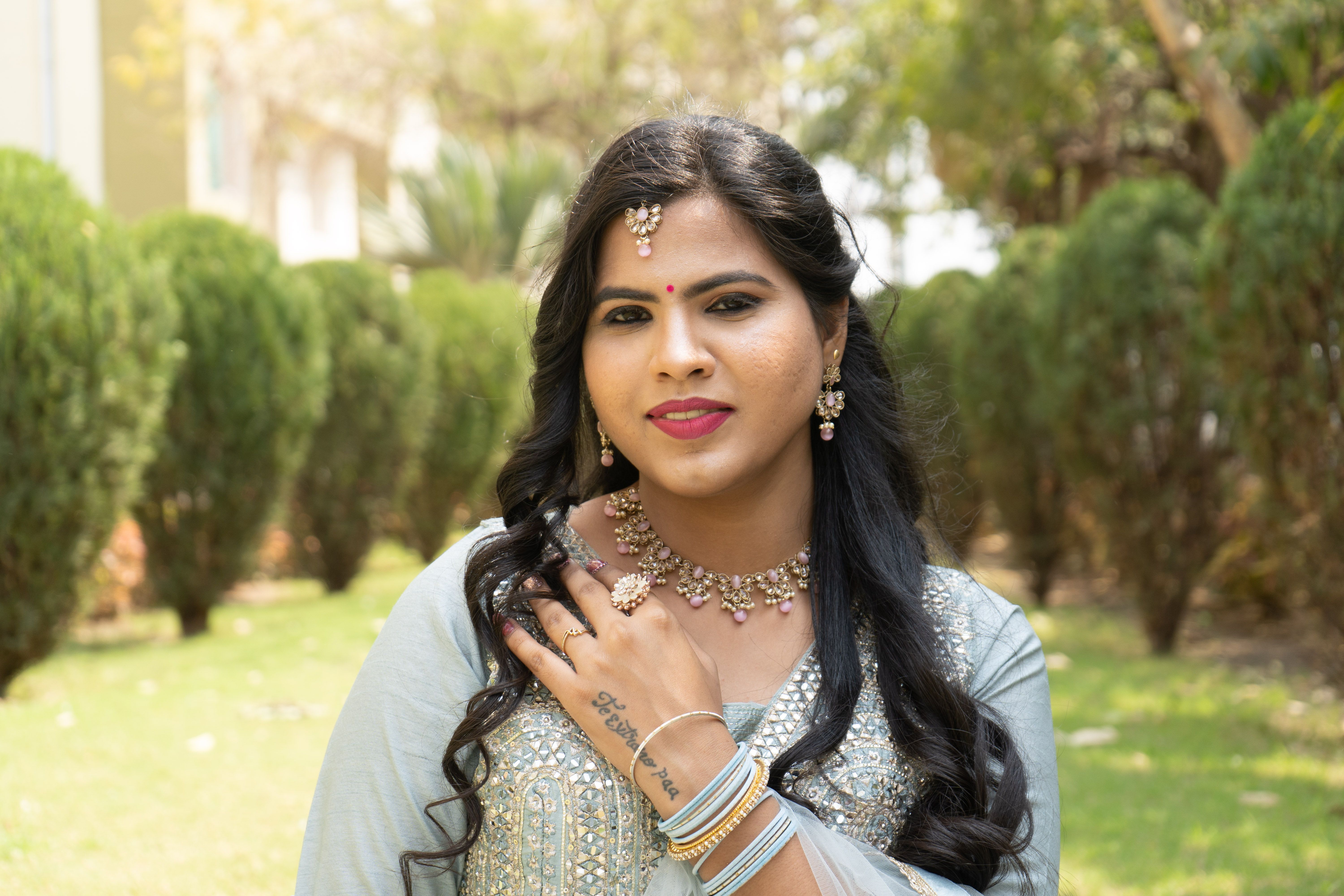 Woman in Traditional Indian Dress and Jewelry · Free Stock Photo