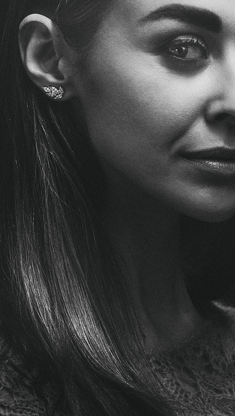 Model Wearing Earring