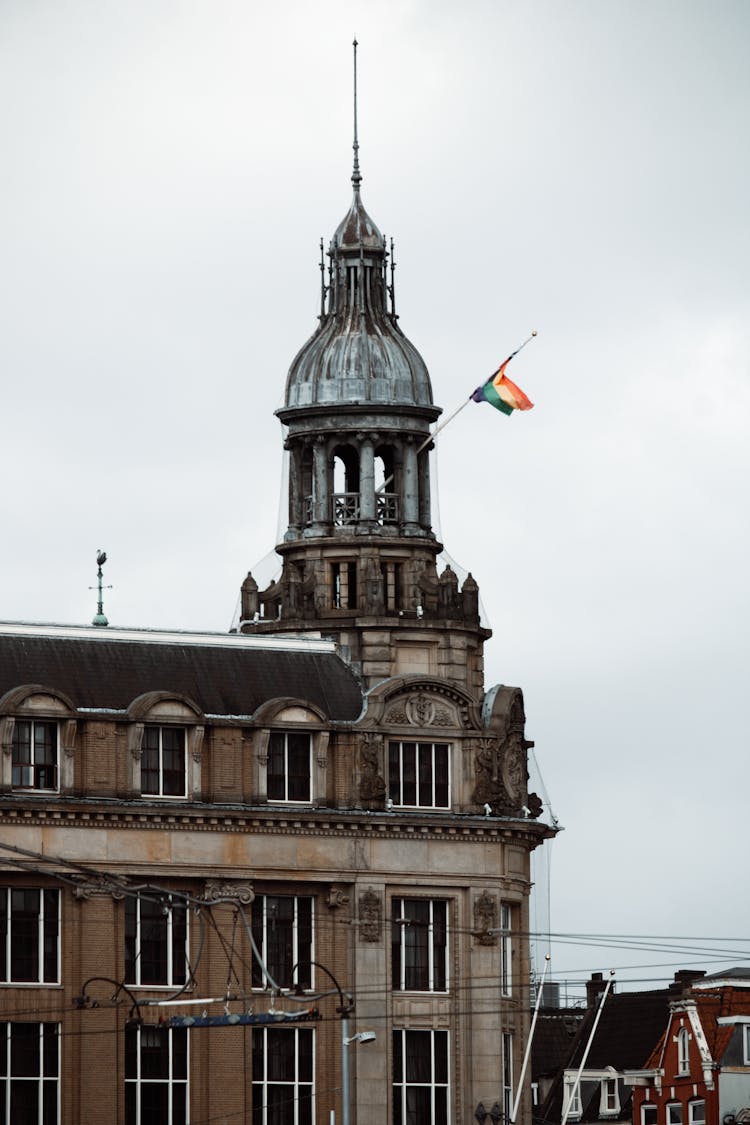 Rainbow Flag On Building