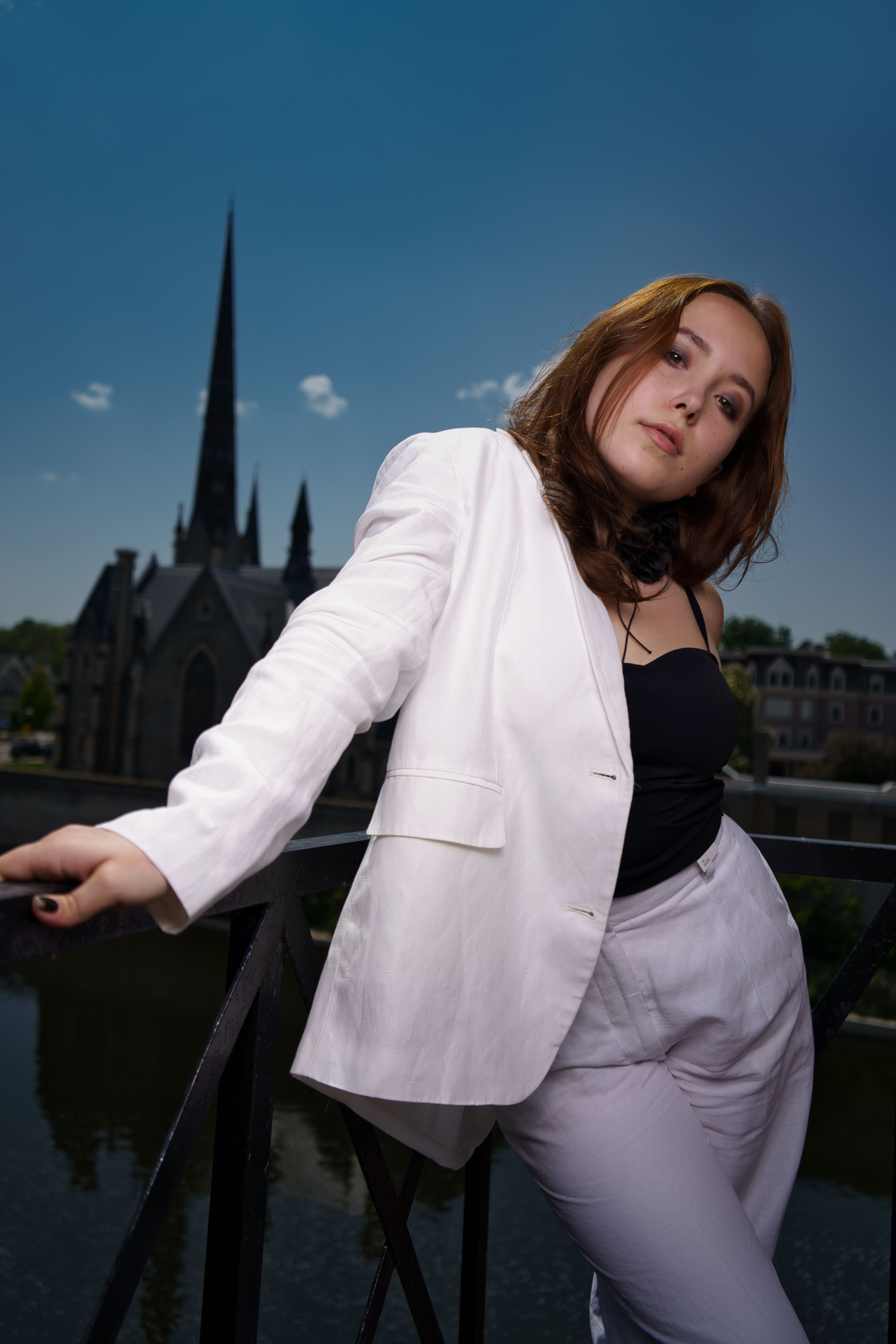 A woman in a white blazer · Free Stock Photo