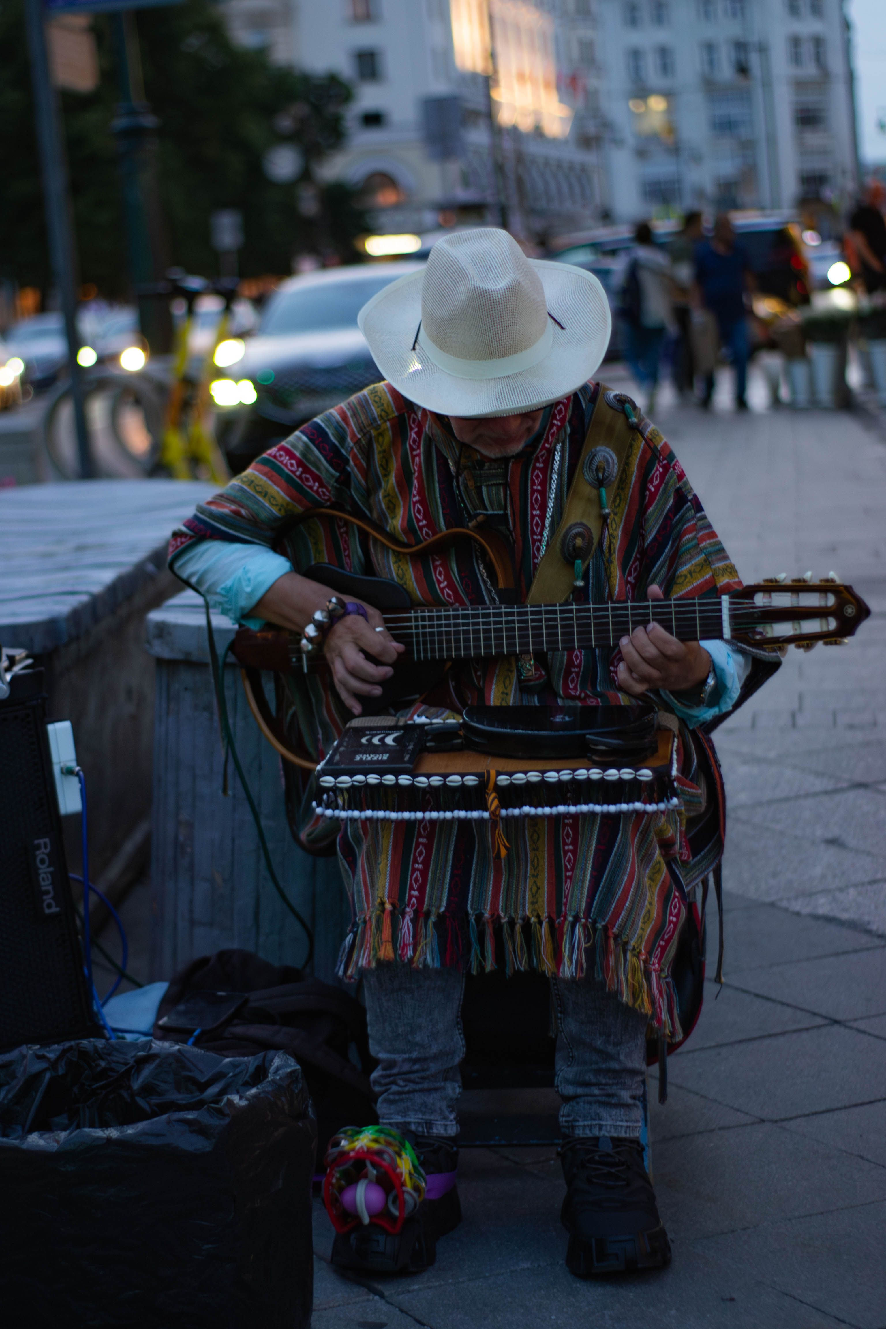 Man Playing Guitar on Street · Free Stock Photo