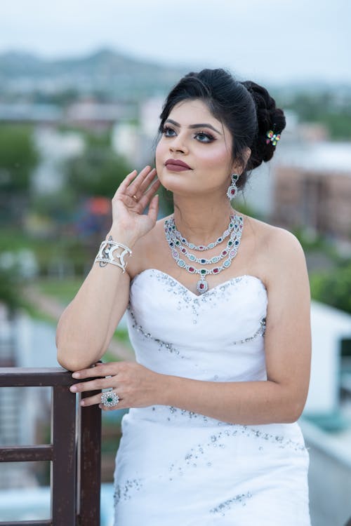 Portrait of a Bride on a Balcony 