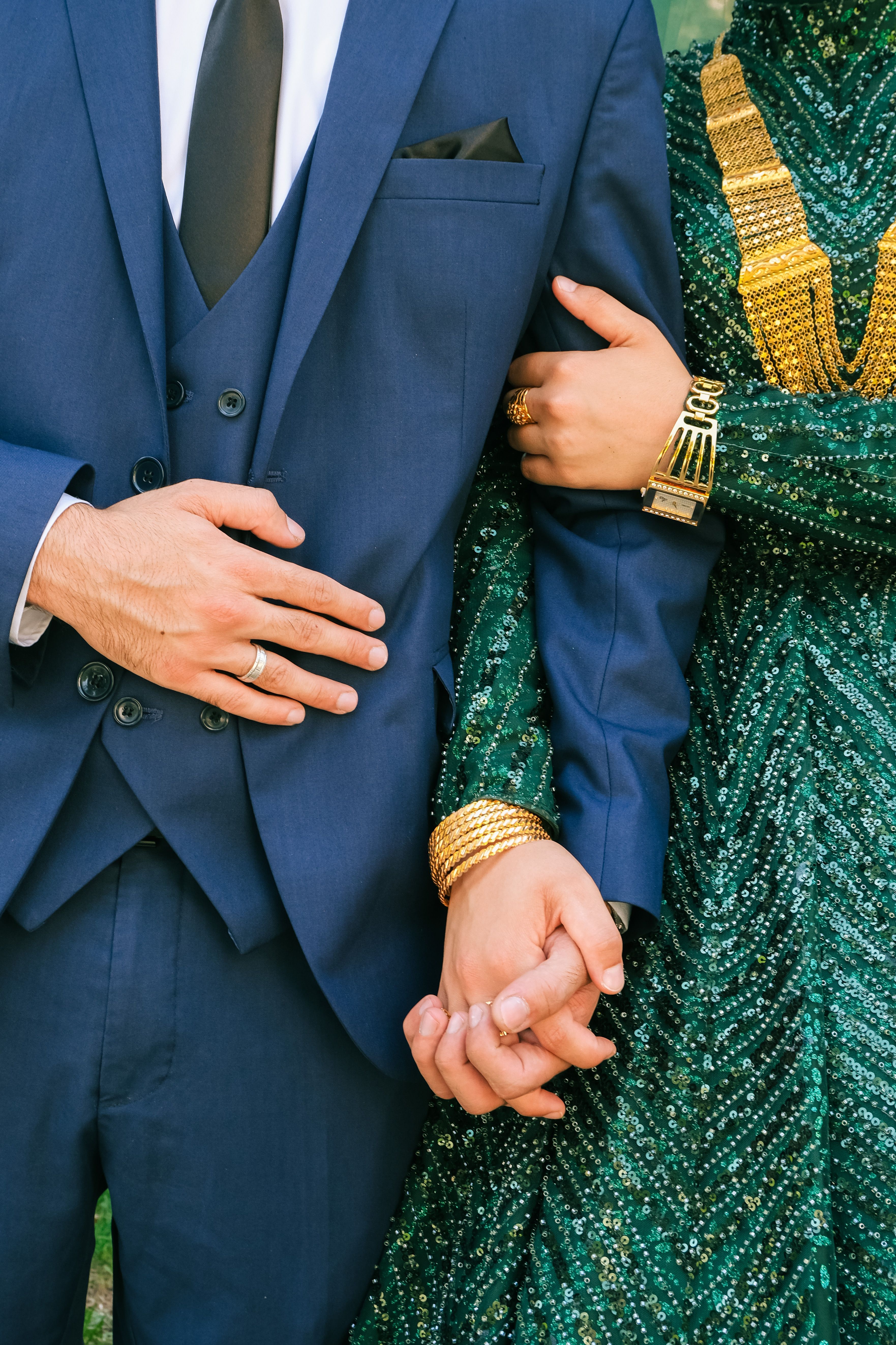 Elegant Indian Couple Holding Hands · Free Stock Photo