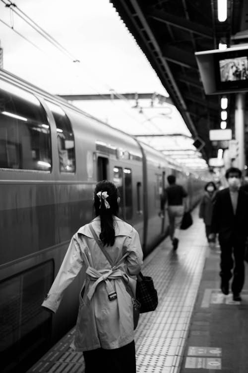 Passenger Hurrying to Catch the Train