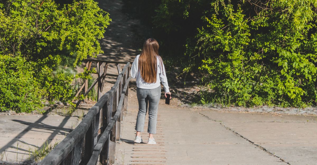 Person Down Ramp Woman Walking down Ramp in Park · Free Stock Photo
