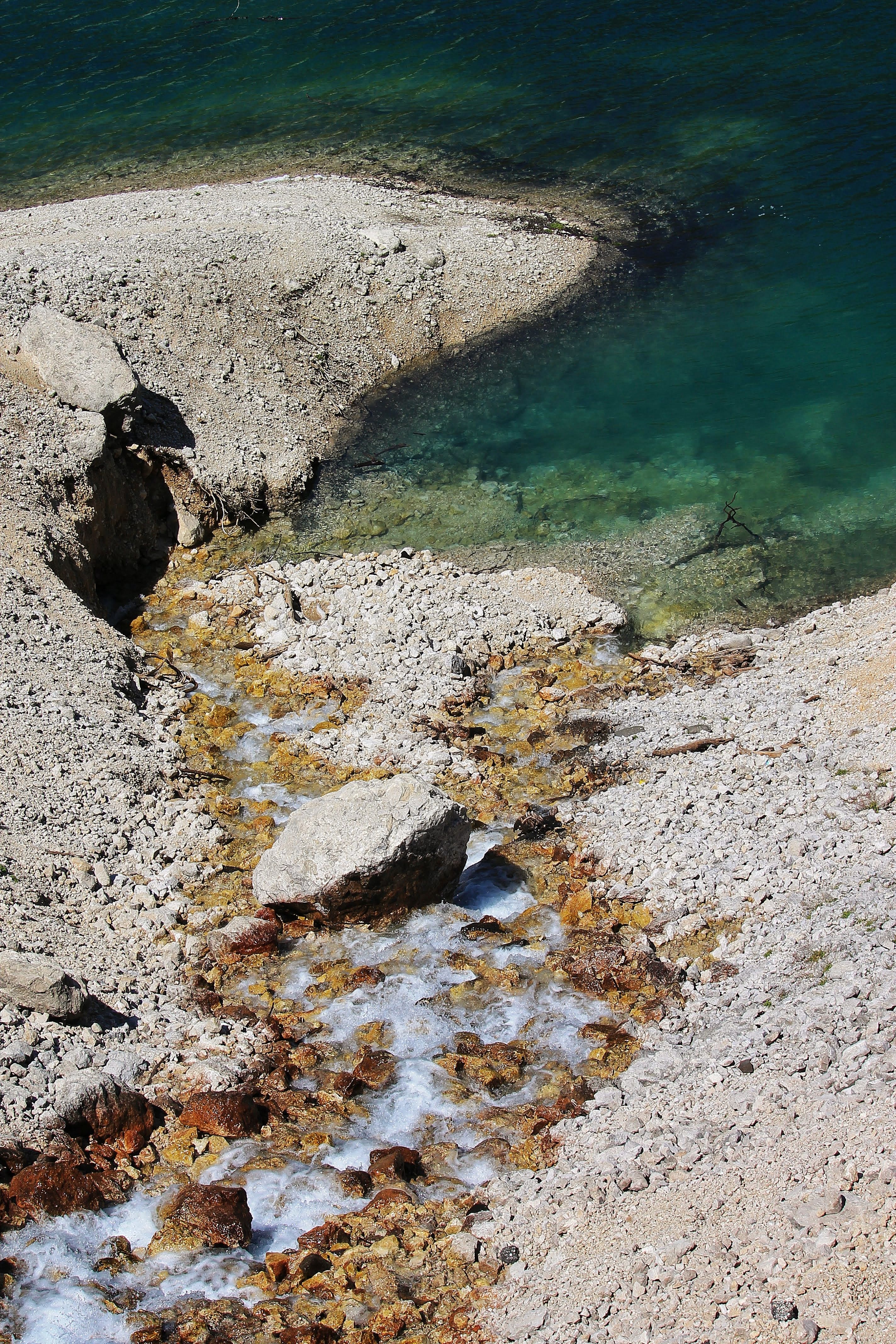 Stream Flowing into Sea · Free Stock Photo