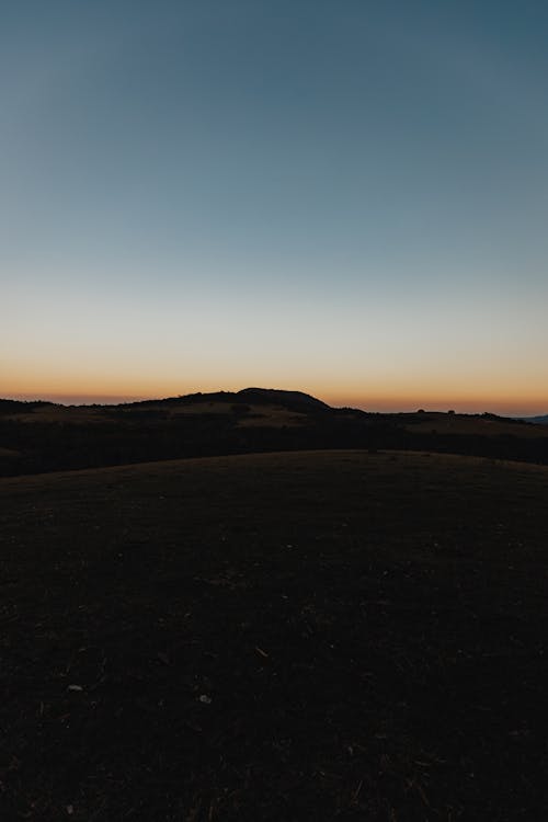 丘陵, 剪影, 日落 的 免費圖庫相片